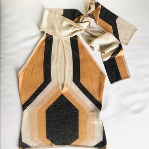 Gucci. XSmall. Sparking gold print. Vintage Gucci